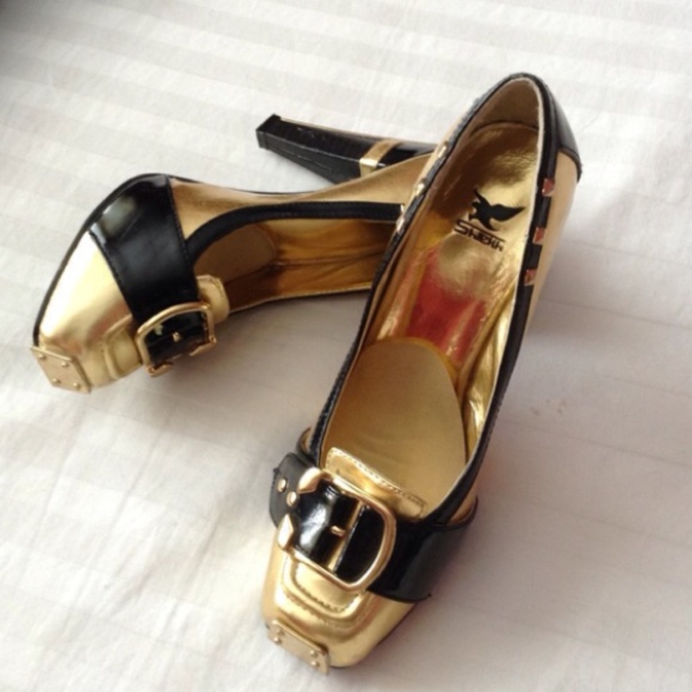 SHEIK SQUARE TOE HEELS 6